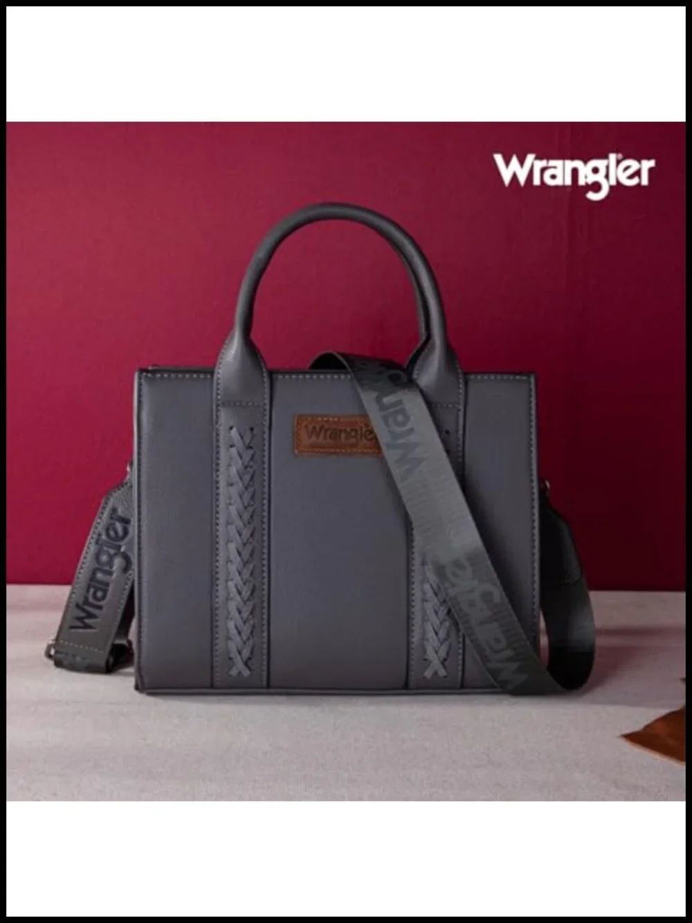 Wrangler Tote Bag Women Faux Leather Quilted Satchel Handbag Crossbody Shoulder